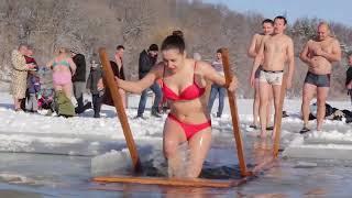 Beautiful Russian Ladies on Orthodox Epiphany bathing 2022 Day 3