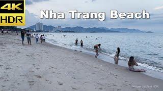 Nha Trang Beach Walk | Vietnam 2023 - Binaural Sound | 4K HDR