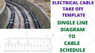 MEP Quantity Surveying |Electrical Cable Take Off | Cable Schedule | Single Line Diagram