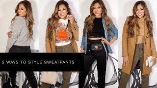 5 WAYS TO STYLE SWEATPANTS | Lina Noory