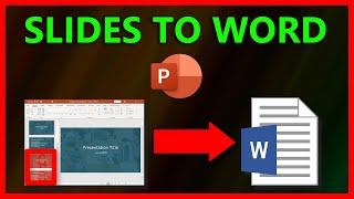 How to convert selected PowerPoint Slides to Word DOCX document (2021)