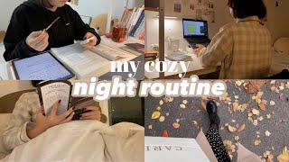 my cozy night routine as a college student | studying, night skincare, reading