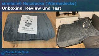 sinnlein® Heizdecke Wärmedecke mit Abschaltautomatik || Unboxing, Review und Test