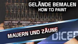 Tutorial: Tabletop Gelände bemalen | Mauern und Zäune | How to paint | DICED