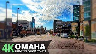 Omaha 4K60fps - Driving Downtown - Nebraska, USA