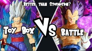 Better than stop motion? Gohan Beast vs Ultra ego Vegeta -Toy box battle