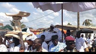 The king of the N'zima kotoko (or Apollo) in Parade - Grand Bassam, Ivory Coast