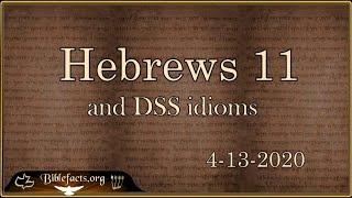 Hebrews 11 and the Dead Sea Scrolls idioms