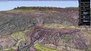 3D Virtual Flyover of Canon City 100K Quadrangle Map that shows recreation, geology, aerial photos