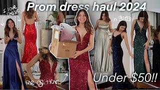 Under $50 Shein PROM DRESS Haul *Prom 2024*