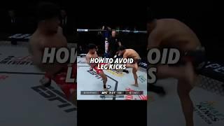 How to avoid leg kicks #mma #muaythai #martialart #ufc #kickboxing #boxing #combatsport