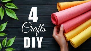 4 IDEAS  Crepe Paper Decoration Ideas Crepe Paper Flowers