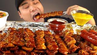 휴게소 꼬지특집! 여러가지 꼬지와 육개장컵라면 먹방~!! 리얼사운드 ASMR social eating Mukbang(Eating Show)