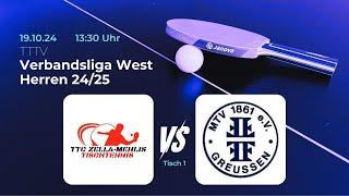 TTC Zella-Mehlis II vs. MTV 1861 Greußen | Tischtennis Saison 24/25 - Tisch 1