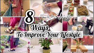 8 Ways to Improve Your Lifestyle || khaadi summer lawn|| Eid vlog 2024|| Maria b luxury lawn dress