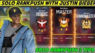 Solo Rank Push Tips And Tricks | Solo Rank Push With K Character | How To Push Rank In Free Fire 