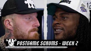 Maxx Crosby, Davante Adams, Brock Bowers and Robert Spillane Postgame Media | Week 2 | Raiders