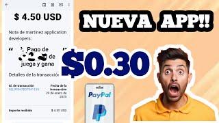 NUEVA APP!!  [Juega y Gana] + $4.50 Prueba de Pago | Aplicación para GANAR DINERO a PAYPAL