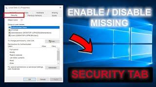 Security Tab Missing in Folder Properties Windows 10 11 [FIX]