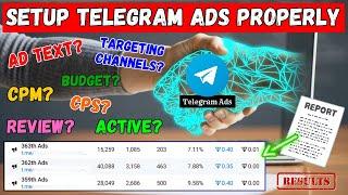 How to Setup TELEGRAM ADS Properly? Ad Text, Targeting Channels, CPM & CPS | Telegram Ads In-Review