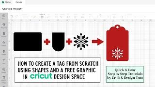 Learn How To Create A Gift Tag Using Shapes and a Free Image In Cricut Design Space