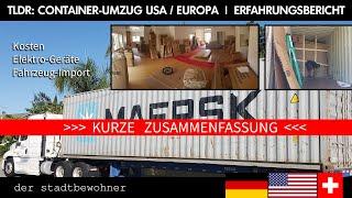 [TLDR] Umzug USA / Europa... Tipps zu Container und Auto verschiffen