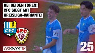 Schlag den Ball lang! CFC siegt wie in der Kreisliga : Chemnitz - BFC Dynamo | Regionalliga Nordost