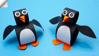 Moving christmas toys | How to make paper penguin | Easy paper crafts