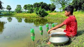 Amazing Fishing || Traditional Fishing Method By Plastic Bottle Hook Trap || Fish King Bd