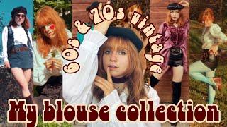 My 60s & 70s vintage blouse collection I Vintage wardrobe