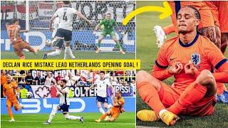 Declan Rice careless mistake gifts Xavi Simons' thunderbolt goal vs England! Netherlands v England