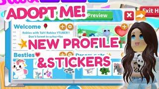 CHECK OUT NEW PROFILE AND STICKER UPDATE IN ADOPT ME #adoptmeupdates