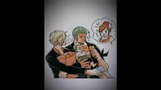 ahh I can't describe this cuteness  #zosan #shorts #zoro #sanji #zoroxsanji #ship #edit #bl #yaoi