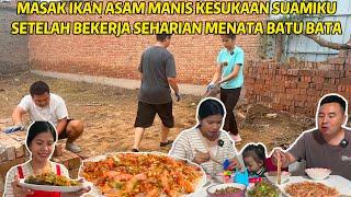 SUAMI & ADIK IPAR KERJA SEHARIAN, AKU MASAKIN IKAN ASAM MANIS & CHINESE FOOD KESUKAAN MEREKA