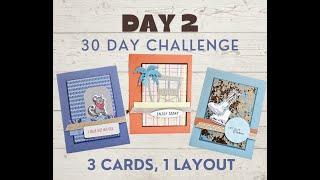 Day 2 :  3 cards, 1 layout