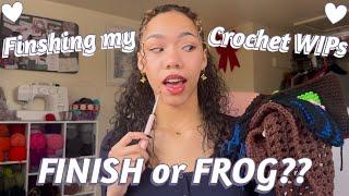 Finishing ALL of My CROCHET WIPs ~ Finish OR Frog??