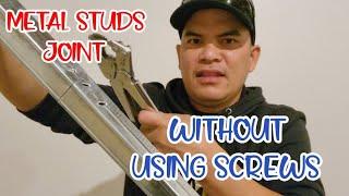 HOW TO CREATE A METAL STUDS JOINT WITHOUT USING SCREWS | @mrideastv8563