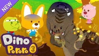 New Pororo Dino Adventure 3 | Save the Baby Kosmoceratops! | Dinosaur Cartoon for Kids