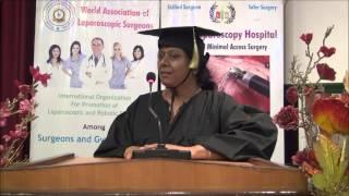Dr. Patel Malini Shaileshkumar is giving the feedback about the World Laparoscopy Hospital