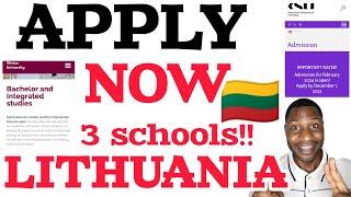 APPLY NOW AND START 2024|3 SCHOOLS ARE OPEN IN LITHUANIA|VISA PROCESSES