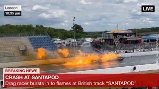 DRAG RACE CRASH  CAPTURED AT SANTA POD @SantaPodTV