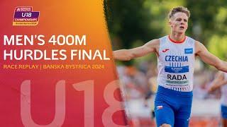 European U18 best SHATTERED!  Men's 400m hurdles final | Banska Bystrica 2024