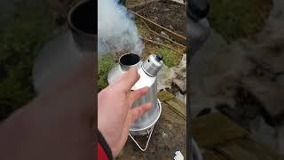 Ghillie Kettle set up down the allotment.