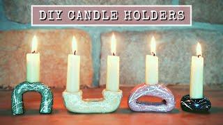 Easy Air Dry Clay Taper Candle Holders for beginners | DIY Air Dry Clay Projects