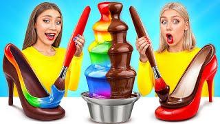 Chocolate Edible Makeup Challenge | Funny Food Hacks by Choco DO