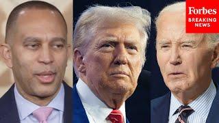 'Is The President Right?': Jeffries Grilled Over Biden Claim That He Could Have Beaten Trump