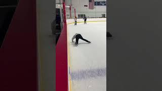 Me for the first time ice skating then me falling 