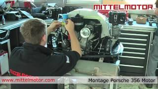 Montage Porsche 356 Motor bei Mittelmotor GmbH