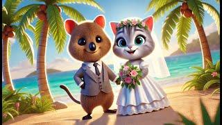 The Cutest Wedding: Quokka & Cat Celebrate Love