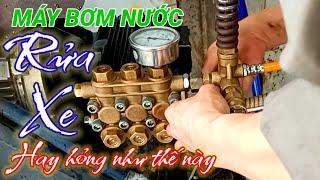 Máy bơm nước rửa xe hay hỏng như thế này mà rất là dễ sửa xem ngay để biết